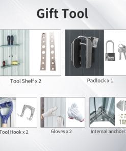 6x5ft Outdoor Metal Storage Shed 17 - BuyStorageShed.com 8x4ft Outdoor Storage Shed, Metal