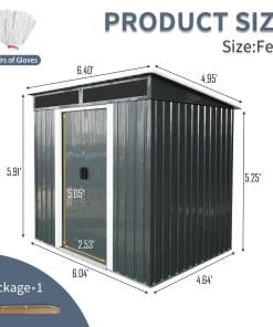 6x5ft Outdoor Metal Storage Shed 13 - BuyStorageShed.com 6x5ft Outdoor Metal Storage Shed