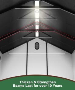 8x12ft Plastic Storage Shed With Floor