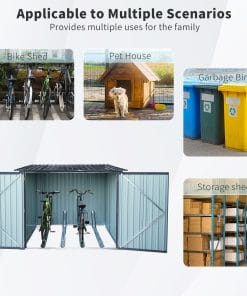 Metal Lean To Bicycle Storage Shed 17 - BuyStorageShed.com Metal Lean To Bicycle Storage Shed