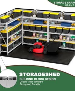 10x7ft Plastic Storage Shed With Floor 9 - BuyStorageShed.com 10x7ft Plastic Storage Shed With Floor