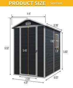 4x6ft Resin Outdoor Storage Shed Kit 10 - BuyStorageShed.com 4x6ft Resin Outdoor Storage Shed Kit