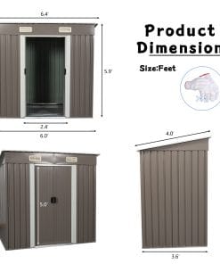 6x4ft Outdoor Metal Storage Shed 38 - BuyStorageShed.com 6x4ft Outdoor Metal Storage Shed