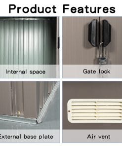 6x4ft Outdoor Metal Storage Shed 41 - BuyStorageShed.com 6x4ft Outdoor Metal Storage Shed