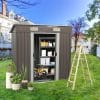 6x4ft Outdoor Metal Storage Shed