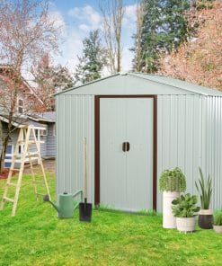 6x5ft Metal Storage Shed With Floor
