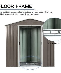 8x4ft Metal Storage Shed With Floor