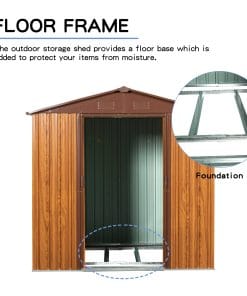 6x6ft Metal Storage Shed with Floor 15 - BuyStorageShed.com 6x6ft Metal Storage Shed with Floor