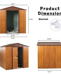 6x6ft Metal Storage Shed with Floor 17 - BuyStorageShed.com 6x6ft Metal Storage Shed with Floor