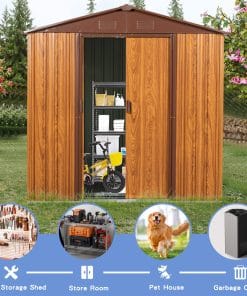 6x6ft Metal Storage Shed with Floor 12 - BuyStorageShed.com 6x6ft Metal Storage Shed with Floor