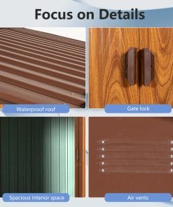 6x6ft Metal Storage Shed with Floor 14 - BuyStorageShed.com 6x6ft Metal Storage Shed with Floor