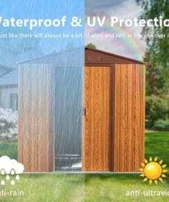 6x6ft Metal Storage Shed with Floor 13 - BuyStorageShed.com 6x6ft Metal Storage Shed with Floor