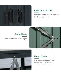 Garbage Bin Shed Stores 3 Trash Cans 11 - BuyStorageShed.com Garbage Bin Shed Stores 3 Trash Cans