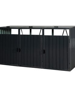 Garbage Bin Shed Stores 3 Trash Cans 13 - BuyStorageShed.com Garbage Bin Shed Stores 3 Trash Cans