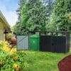 Garbage Bin Shed Stores 3 Trash Cans 45 - BuyStorageShed.com Garbage Bin Shed Stores 3 Trash Cans