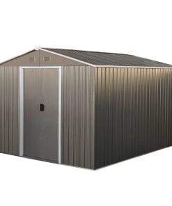 8x10ft Metal Storage Shed With Floor