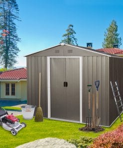 8x6ft Outdoor Metal Garden Shed