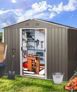8x6ft Outdoor Metal Garden Shed