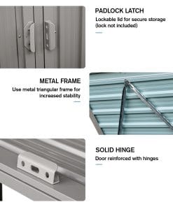 Metal Trash Can Storage Shed 13 - BuyStorageShed.com Metal Trash Can Storage Shed