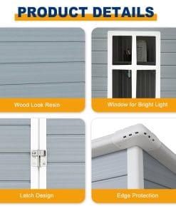 5x3FT Resin Outdoor Storage Shed