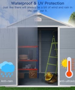 6x8FT Resin Outdoor Storage Shed