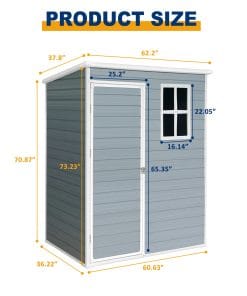 5x3FT Resin Outdoor Storage Shed