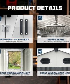 8x12ft Metal Outdoor Storage Shed 10 - BuyStorageShed.com 8x12ft Metal Outdoor Storage Shed