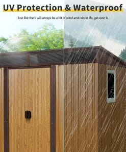 8 x 6ft Outdoor Metal Storage with Window