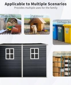 4x8ft Outdoor Storage Shed With Floor