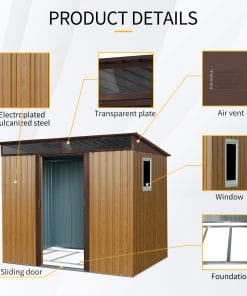 8 x 6ft Outdoor Metal Storage with Window