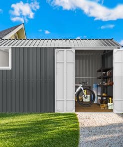 8x12ft Metal Outdoor Storage Shed 12 - BuyStorageShed.com 8x12ft Metal Outdoor Storage Shed