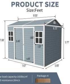 8x6ft Resin Outdoor Storage Shed 12 - BuyStorageShed.com 8x6ft Resin Outdoor Storage Shed