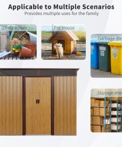 8ft x 6ft Outdoor Metal Storage