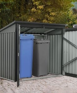 Garbage Bin Shed Stores 2 Trash Cans