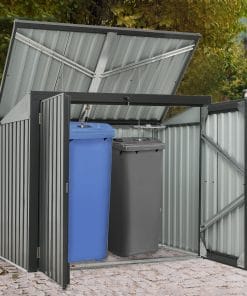 Garbage Bin Shed Stores 2 Trash Cans