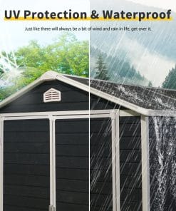 6x8ft Resin Outdoor Storage Shed Kit