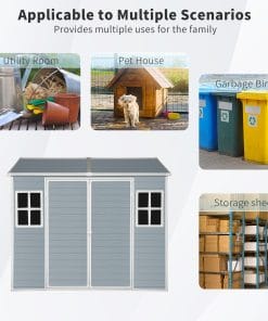 8x6ft Resin Outdoor Storage Shed 15 - BuyStorageShed.com 8x6ft Resin Outdoor Storage Shed