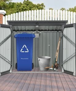 Garbage Bin Shed Stores 2 Trash Cans