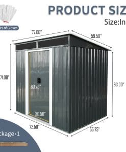 6x5ft Outdoor Metal Storage Shed 14 - BuyStorageShed.com 6x5ft Outdoor Metal Storage Shed