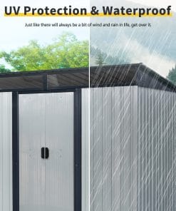 8x6ft Outdoor Metal Storage Shed