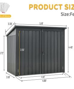 Garbage Bin Shed Stores 2 Trash Cans