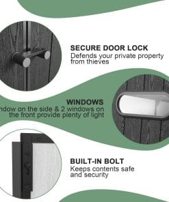 10x7ft Plastic Storage Shed With Floor 12 - BuyStorageShed.com 10x7ft Plastic Storage Shed With Floor