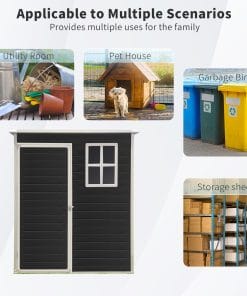 5x3ft Resin Outdoor Storage Shed Kit