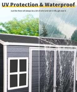 4x8ft Resin Outdoor Storage Shed 16 - BuyStorageShed.com 4x8ft Resin Outdoor Storage Shed