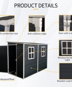 4x8ft Outdoor Storage Shed With Floor