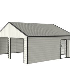 23x22ft Double Door Garage Metal Shed 15 - BuyStorageShed.com 23x22ft Double Door Garage Metal Shed