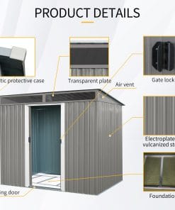 8 x 6ft Outdoor Metal Storage