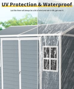 8x6ft Resin Outdoor Storage Shed 13 - BuyStorageShed.com 8x6ft Resin Outdoor Storage Shed