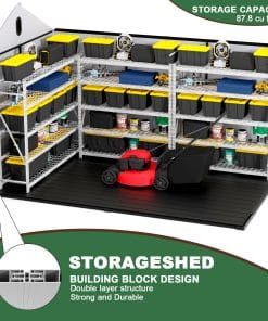 8x12ft Plastic Storage Shed With Floor