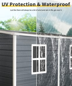 4x8ft Outdoor Storage Shed With Floor